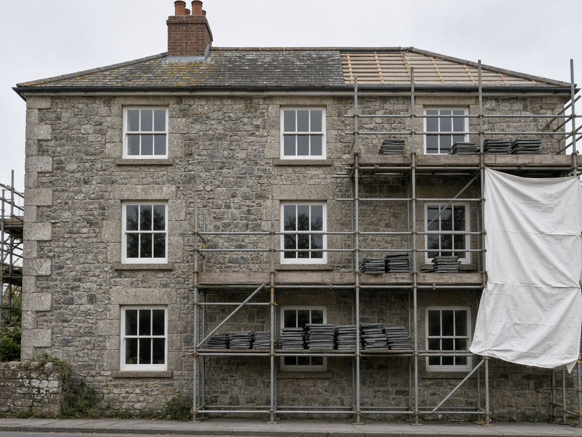 Granite townhouse under roof reinstatement